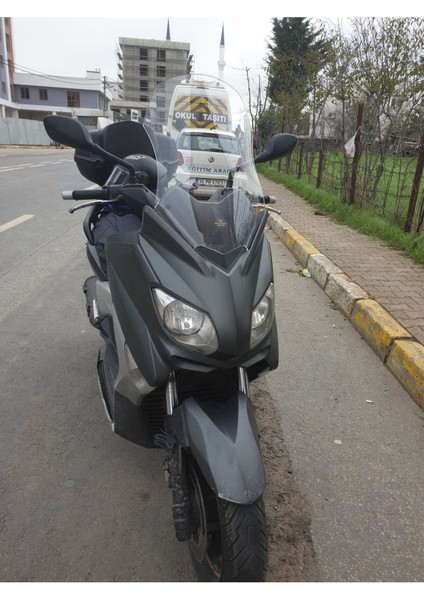 Yamaha Xmax 250 Ön Cam 2011 2013 Modellere Uyar 55CM  Şeffaf Renk  4mm Orta Boylu