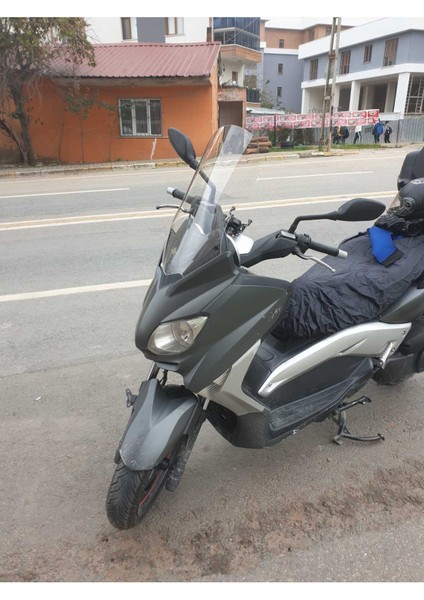 Yamaha Xmax 250 Ön Cam 2011 2013 Modellere Uyar 55CM  Şeffaf Renk  4mm Orta Boylu