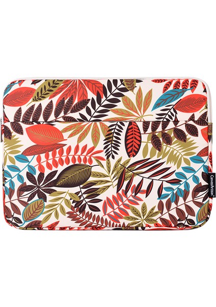 Yaprak Baskı Çizilmeye Dayanıklı Dizüstü Bilgisayar Kılıfı Polyester Fermuarlı Dizüstü Bilgisayar Çantası /14 Inç Dizüstü Bilgisayar (Yurt Dışından)