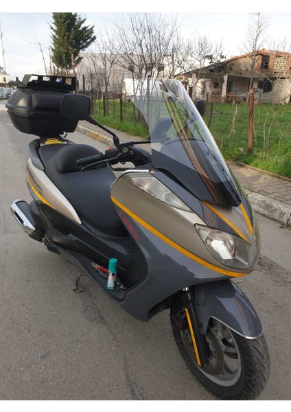 Yamaha Majesty 400 Ön Cam 2005 2006 Modellere Uyar 68CM Şeffaf Renk 4mm Uzun Boylu ve Geniş