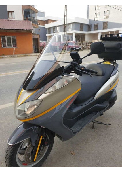 Yamaha Majesty 400 Ön Cam 2005 2006 Modellere Uyar 68CM Şeffaf Renk 4mm Uzun Boylu ve Geniş