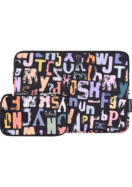 Dizüstü Bilgisayar Kılıfı Harfler Baskı Ultra Ince Küçük Çantalı Dizüstü Bilgisayar Çantası /14 Inç Dizüstü Bilgisayar (Yurt Dışından)