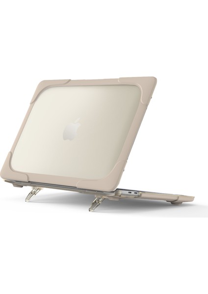 Sert Pc Laptop Kılıfı Kol Dizüstü Bilgisayar Kapağı Destekleyici Standı ile MacBook Pro 13 Inç A2251/A2289/A2338 HAKI (Yurt Dışından)