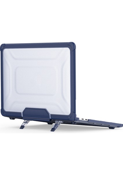 MacBook Pro 13 Inç (2018)/(2020)/(2022) (A2338 M1/m2 A2289 A2251 A2159 A1989 A1706 A1708) Pc+Tpu Laptop Kılıfı Lacivert (Yurt Dışından)
