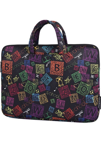 15 Inç Dizüstü Bilgisayar İçin Renkli Karakterler Desenli Polyester Çanta Kılıfı Taşıma Messenger Evrak Çantası El Dizüstü Bilgisayar Kolu Koruyucu Kol Çantası (Yurt Dışından) fiyatları