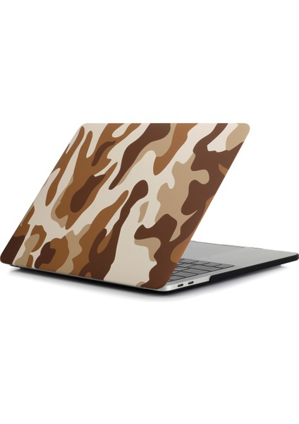 MacBook Air 13.3 Inç Retina Ekran İçin Desenli Sert Koruyucu Kapak A2337 M1 (2020)/AIR 13.3 Inç Retina Ekran A2179 (2020)/AIR 13.3 Inç (2019) (2018) A1932 KAMUFLAJ Desenli/ (Yurt Dışından)