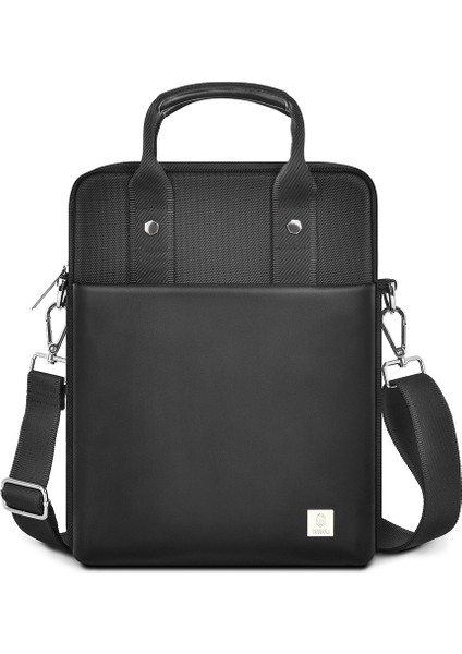 Hali Dikey Katmanlı Çanta 11 Inç Dizüstü Bilgisayar Crossbody Çanta Çanta Polyester + Pu Deri Omuz Çantası (Yurt Dışından) fiyatları