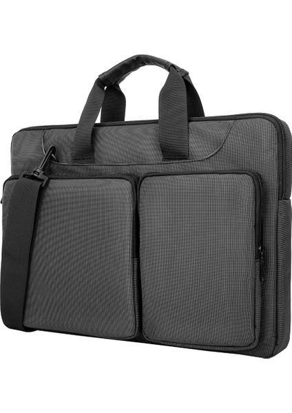 MA536 15 15.6 Inç Dizüstü Bilgisayar Çantası Polyester + Polar Dizüstü Omuz Çantası Iş Messenger Tote Çanta (Yurt Dışından)