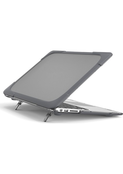 Destekleyici Stand Ta mı Sert Pc Çizilmez Dizüstü Bilgisayar Çantası Koruyucu Notebook Kapağı MacBook Air 13 Inç A1466/A1369 GRI (Yurt Dışından)