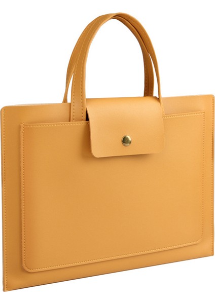 15/16 Inç Ultra Ince Dizüstü Bilgisayar Taşıma Çantası Çizilmez Pu Deri Dizüstü Bilgisayar Çantası (Yurt Dışından)