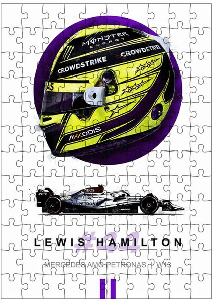 Karizma Tablo Ahşap Mdf Puzzle Yapboz Lewis Hamilton  120 Parça 25*35 cm