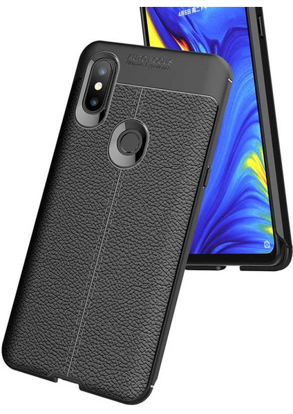 Xiaomi Mi Mix 3 Kılıf Deri Görünümlü Ultra Korumalı Niss Telefon Kılıfı