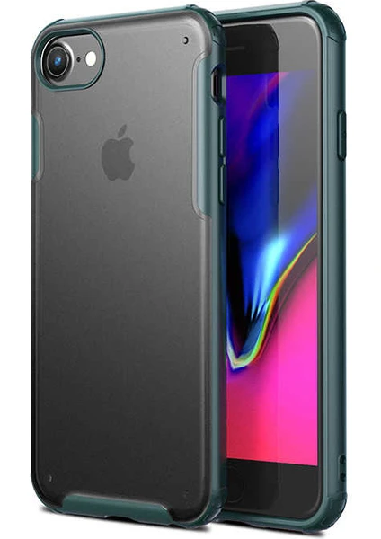 Apple iPhone 8 Kılıf Kenarı Darbeye Dayanıklı Arka Sert P.c Telefon Kılıfı