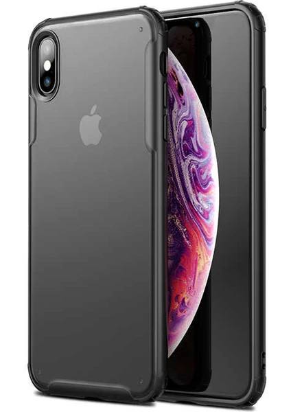 Apple iPhone Xs Max 6.5 Kılıf Kenarı Darbeye Dayanıklı Arka Sert P.c Telefon Kılıfı