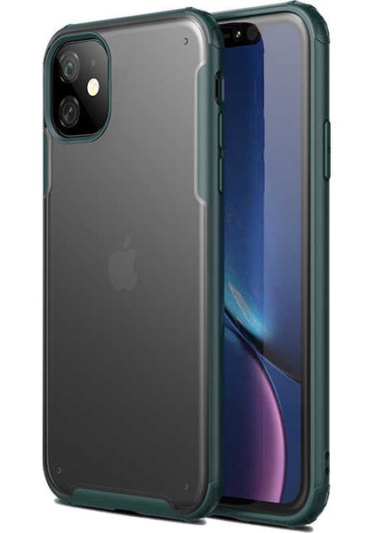 Apple iPhone 11 Kılıf Kenarı Darbeye Dayanıklı Arka Sert P.c Telefon Kılıfı
