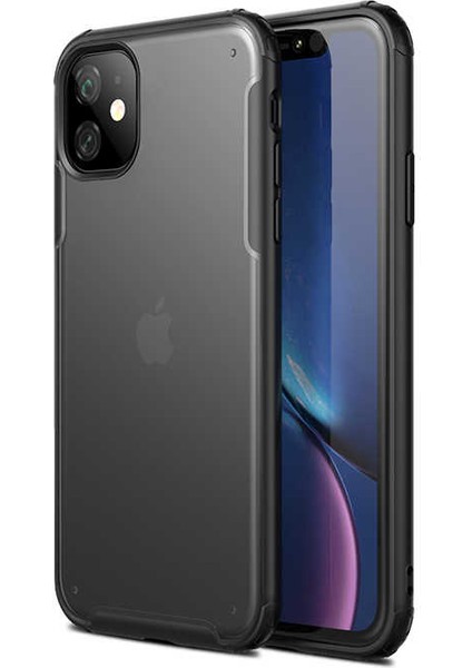 Apple iPhone 11 Kılıf Kenarı Darbeye Dayanıklı Arka Sert P.c Telefon Kılıfı