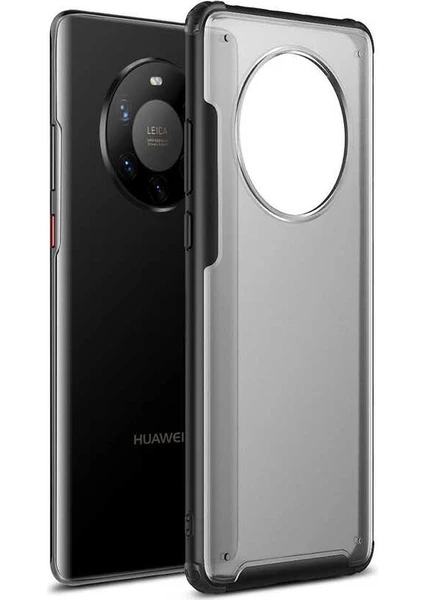 Huawei Mate 40 Pro Kılıf Kenarı Darbeye Dayanıklı Arka Sert P.c Telefon Kılıfı