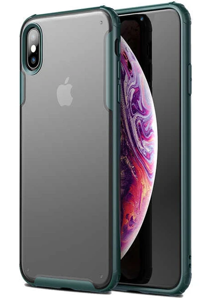 Apple iPhone Xs Max 6.5 Kılıf Kenarı Darbeye Dayanıklı Arka Sert P.c Telefon Kılıfı