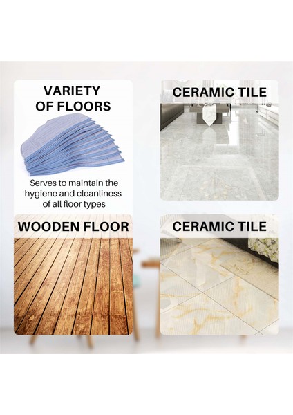 10 Adet Yedek Paspas Bezi Için Uyumlu Xiaomi Roborock S7/t7 Plus Robotik Elektrikli Süpürge Yedek Parçaları (Yurt Dışından)