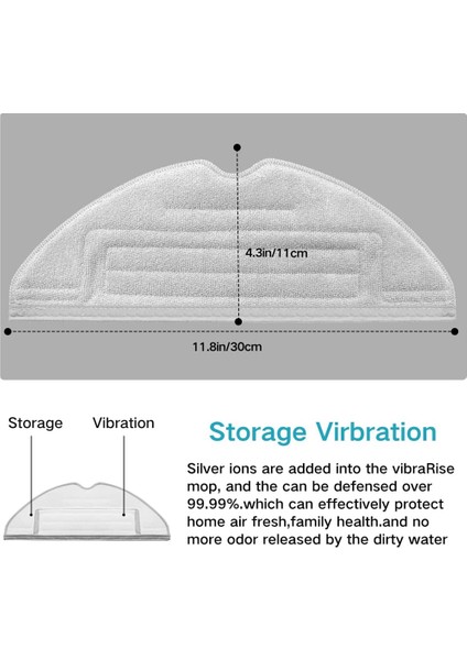Roborock Maxv/ S7 Maxv Plus/ S7 Maxv Ultra/ S7/ S7+ Sert Zemin Bezi Için Vakumlu Paspas Yedek Pedleri (Yurt Dışından) indirimleri