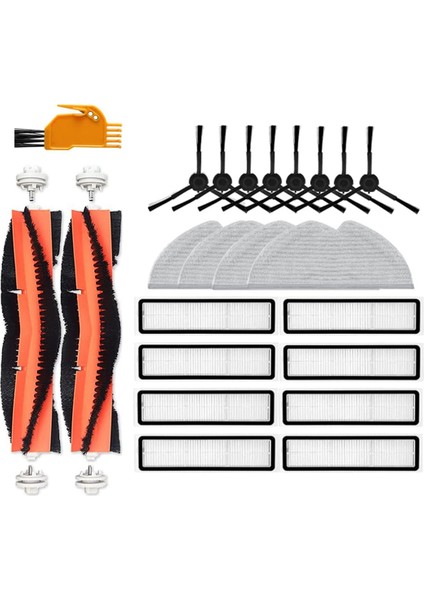 Dreame D9 D9 Max L10 Pro Robot Süpürge Için Yedek Ana Fırça Siyah Yan Fırça Hepa Filtre Bez ile (Yurt Dışından)