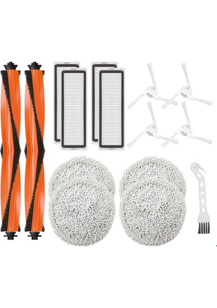 Ana Yan Fırça Filtresi ve Paspas Bezi Yedek Aksesuarlar Mijia Pro Xiaomi STYTJ06ZHM Robotik Elektrikli Süpürge (Yurt Dışından)