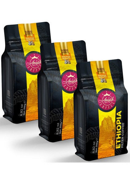 Etiyopya Filtre Kahve 3 x 250 gr