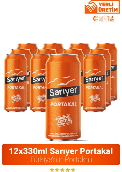 Portakal Aromalı Gazoz 330ML x 12 Adet