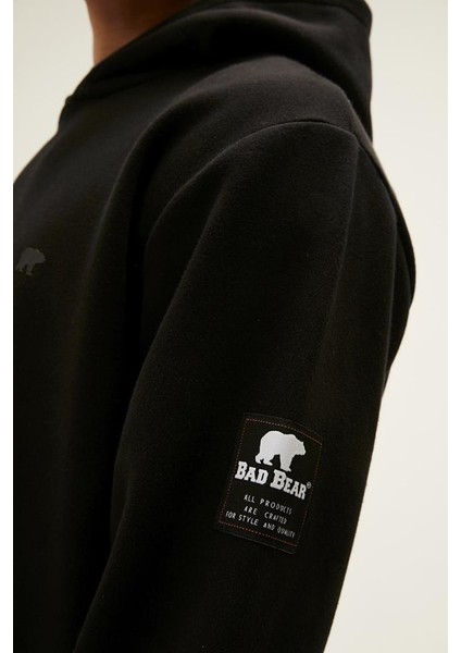 Cordless Hoodie Erkek Siyah Sweatshirt 22.02.12.036-C01