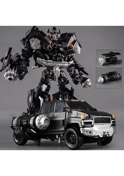 Exclusive Edition Lider Ironhide Hero Black Peak Warrior Aksiyon Figürü, 6 Yaş Üzeri Çocuklar Için Uygun, Manuel Dönüşümlü Savaş Arabası Robotu, (Karanlık Savaş Arabası) (Yurt Dışından)