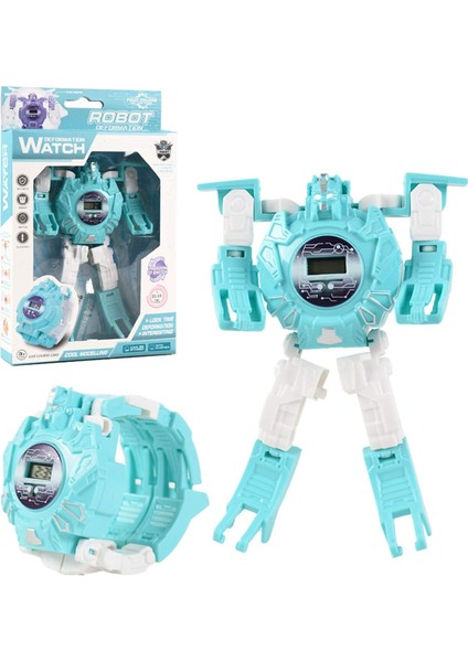 Yenilik Deformasyon Oyuncak Elektronik Saat, Erkekler Için Zaman Saati, Dönüşüm Izle Robot Oyuncaklar, Karikatür Yaratıcı Manuel Transformatörler Oyuncaklar, Erkekler Kızlar Için Y (Yurt Dışından)