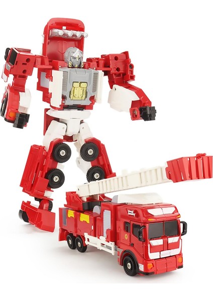 Deforme Olabilen Kurtarma Botu Aksiyon Figürleri, Alaşım Deformasyon Robotları, Film Hayranları Için En Iyi Hediye Koleksiyonu (Itfaiye Aracı) (Red5) (Yurt Dışından)