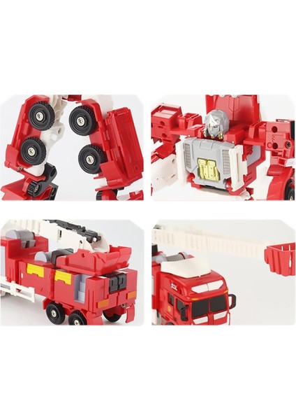 Deforme Olabilen Kurtarma Botu Aksiyon Figürleri, Alaşım Deformasyon Robotları, Film Hayranları Için En Iyi Hediye Koleksiyonu (Itfaiye Aracı) (Red5) (Yurt Dışından)