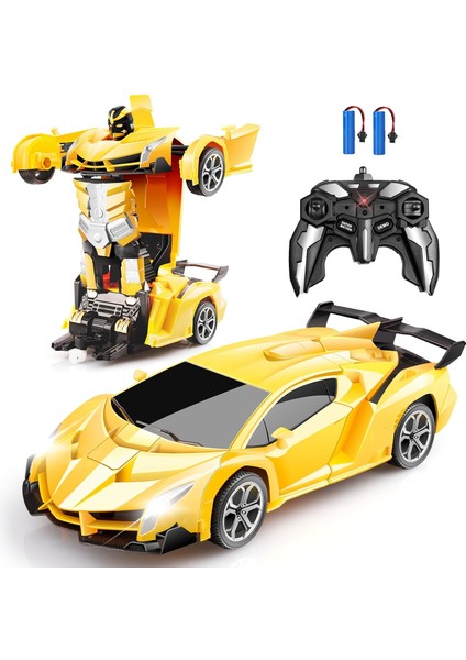 Erkekler Için Rc Arabaları Dönüştürün 4-7 8-12, 2.4ghz 1:18 Ölçekli Uzaktan Kumandalı Araba Dönüştürme Robotu, Tek Tuşla Deformasyon 360° Dönüş (Yurt Dışından)