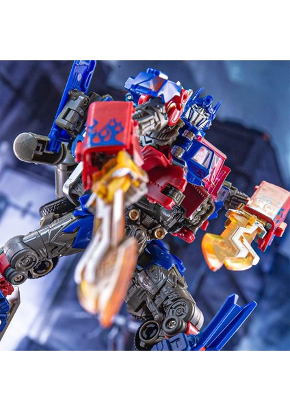 Optimus Prime Deformasyon Aksiyon Figürü Oyuncak, Taşınabilir Araba Modeli Alaşım Deforme Robot Oyuncak Hayranları Için Hediye (E) (Yurt Dışından)
