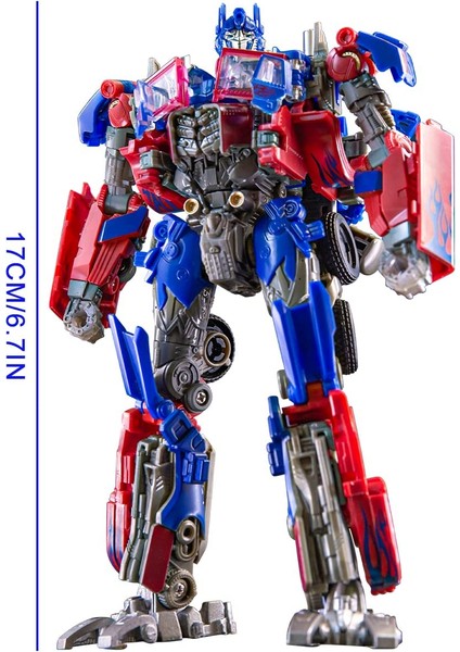 Optimus Prime Deformasyon Aksiyon Figürü Oyuncak, Taşınabilir Araba Modeli Alaşım Deforme Robot Oyuncak Hayranları Için Hediye (E) (Yurt Dışından)
