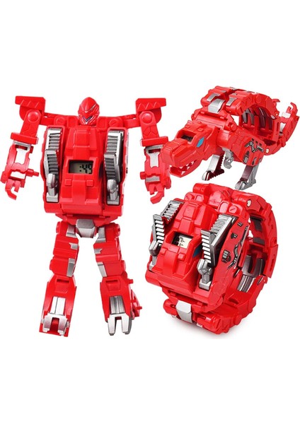Trafo Dinozor Izle Robot Oyuncaklar, Deformasyon Elektronik Saat Dinozor Hayvan Robot Aksiyon Figürü Oyuncakları Yetişkin Çocuk Erkek Kız Için (Kırmızı) (Yurt Dışından)