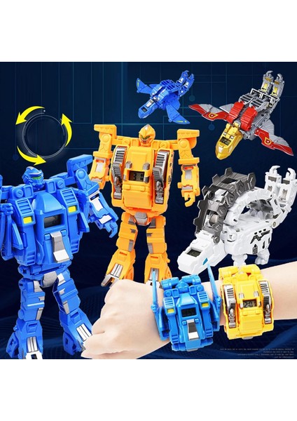 Trafo Dinozor Izle Robot Oyuncaklar, Deformasyon Elektronik Saat Dinozor Hayvan Robot Aksiyon Figürü Oyuncakları Yetişkin Çocuk Erkek Kız Için (Kırmızı) (Yurt Dışından)