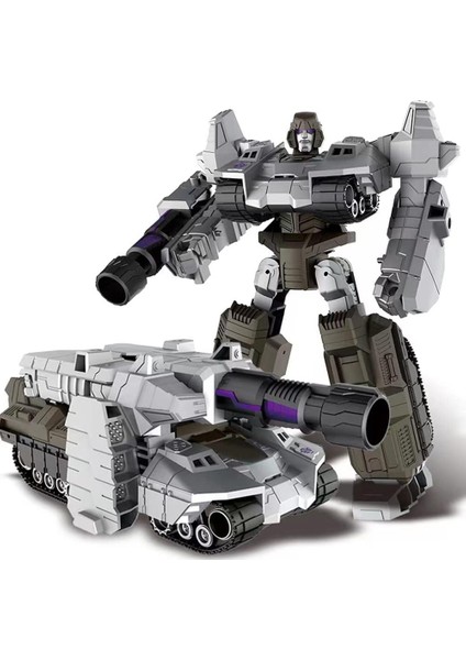 Deforme Araba Robot Megatron/starscream/grimlock, Deformasyon Robot Aksiyon Figürü Ko Koleksiyoncu Sürümü Masaüstü Dekorasyon Hediyeler (Gri) (Yurt Dışından)