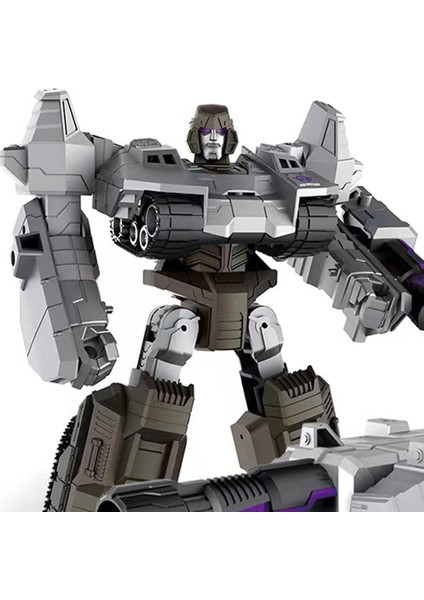 Deforme Araba Robot Megatron/starscream/grimlock, Deformasyon Robot Aksiyon Figürü Ko Koleksiyoncu Sürümü Masaüstü Dekorasyon Hediyeler (Gri) (Yurt Dışından)