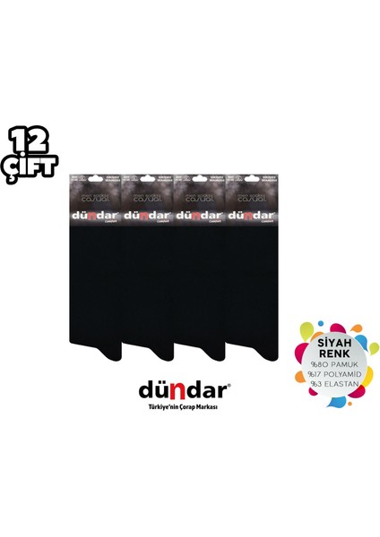 003-1 Dikişsiz Erkek Likralı Penye Çorap 12'li fiyatları