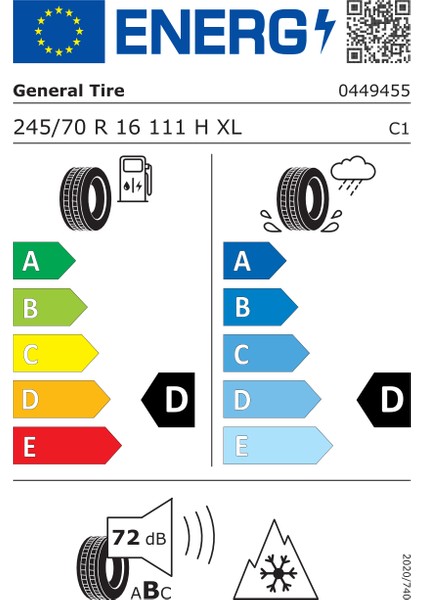 245/70 R16 111H Xl Grabber At3 Suv 4 Mevsim Lastiği (Üretim Yılı: 2023)