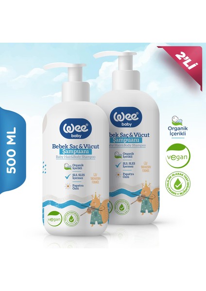 Organik Bebek Şampuanı 500 ml (2 Adet)