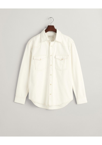 Erkek Bej Relaxed Fit Klasik Yaka Gömlek 3240032.113 fırsatları