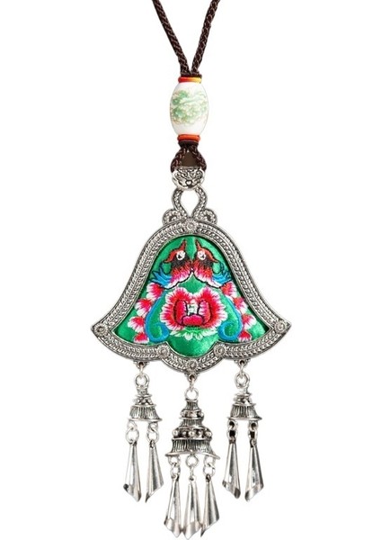 Retro Çiçek ve Kuş Işlemeli Kolye Aksesuarları (Yurt Dışından)