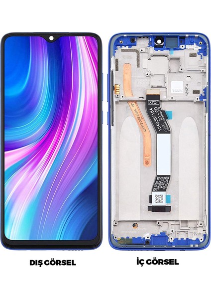 Teknonet Xiaomi Redmi Note 8 Pro Uyumlu Org Lcd+Dokunmatik+Çıtalı