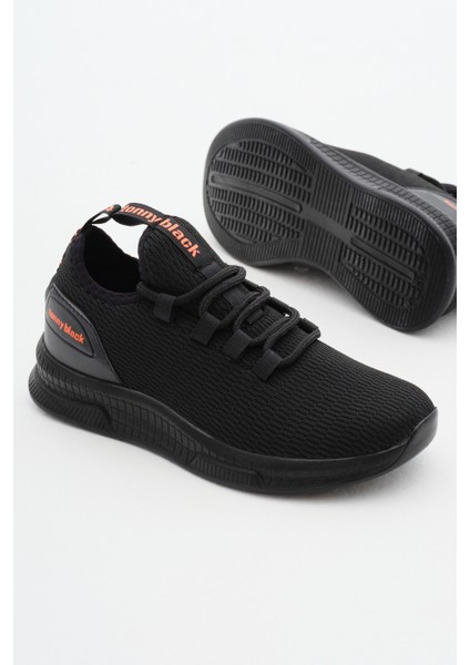 Unisex Siyah Nefes Alabilen Kumaş Poli Taban Bağcıklı Spor Ayakkabı fırsatları