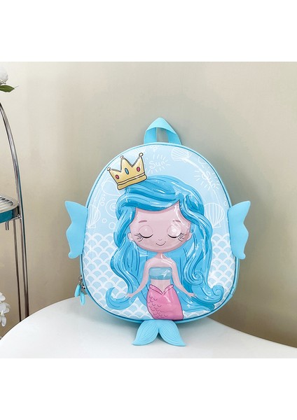 Yj Yeni Anaokulu Küçük Okul Çantası Kız Sevimli Karikatür Denizkızı Yumurta (Yurt Dışından)