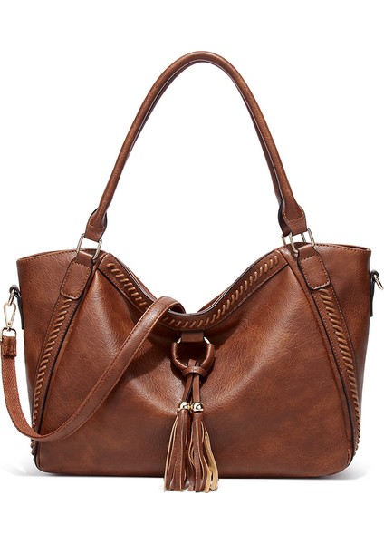 Yeni Stil Püskül Örgülü Kadın Çantası Tek Omuz Messenger Kadın Çantası (Yurt Dışından)