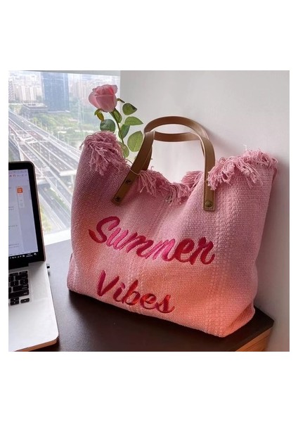 Püskül El Retro Sonbahar Kış Nakış Çanta Omuz Çantası (Yurt Dışından)